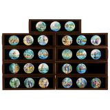Wooden Box with 9 Magic Lantern Strips, c. 1870