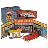 Distler Electromatic Jaguar XK 120 with Shell Filling Station, c