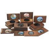 30 Wood-Framed Magic Lantern Slides, c. 1880-1900