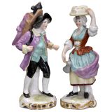 Figural Porcelain Group of Lanternist