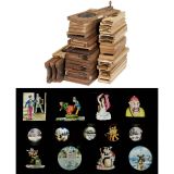 Approx. 44 Mechanical Lantern Slides, c. 1880-1900