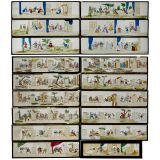 17 French Lantern Slides, c. 1840-50