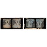 2 Stereo Daguerreotypes 9 x 17 cm, c. 1845