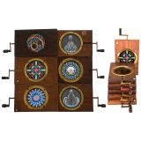 6 Chromatropes 4 1/3 x 7 4/5 in., c. 1880