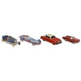 4 French Tinplate Cars, c. 1958