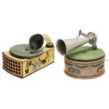 2 Toy Gramophones, c. 1925