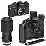 Canon F-1 with Motor Drive MF and Canon EF
