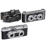 Edixa Stereo IIIA, Iloca Stereo II and Rietzschel Kosmo-Clack