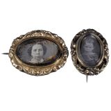 2 Daguerreotype Brooches, c. 1845–55