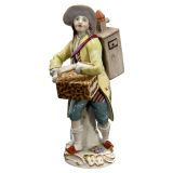 Porcelain Figure of a Magic Lanternist by Meissen, c. 1900