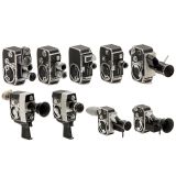 9 Bolex Double-8 Movie Cameras, 1955–65