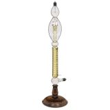 Large Geissler Tube with Uranium Glass Flower, c. 1915