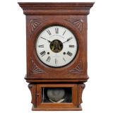 American Wall Clock with Visible Mechanism, c. 1900