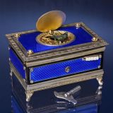Silver and Enamel Singing Bird Box Automaton, c. 1930