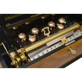 Large Harp Piccolo Musical Box with Bells, c. 1885