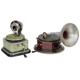 2 Toy Gramophones, c. 1925
