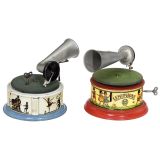 2 Toy Gramophones, c. 1925