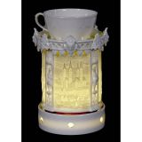 Teacup with Cylindrical Lithophane Warmer, c. 1880