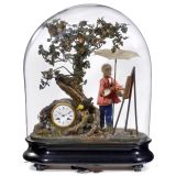 Monkey Artist Musical Automaton with Clock, c. 1885