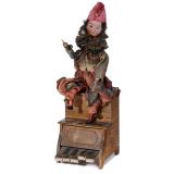 Rare Pedal-Operated Clown Musician Automaton, c. 1920s