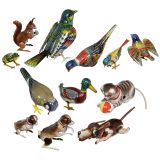 12 German Mechanical Tin Toys by Köhler, c. 1950-60