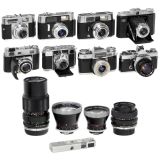 Lot of 35 mm and 6 x 6 Film Cameras