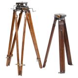 2 Wood Tripods for Film Cameras