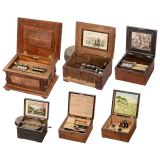 5 Disc Musical Boxes and a Case for Restoration / Overhaul