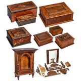 8 Musical Box Cases, c. 1880-1900