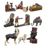 7 Reproduction Cast-Iron Mechanical Money Banks