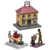 2 Steam Toys and a Model Railway Station, c. 1935