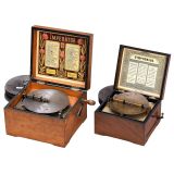 2 Disc Musical Boxes, c. 1900