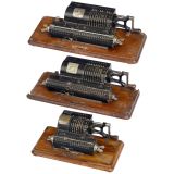 3 French Spoke-Wheel Calculating Machines, c. 1920