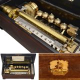 Orchestral Tambour, Timbres, Castagnettes Musical Box with Rar