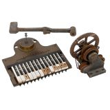 Set of Hughes Telegraph Spare Parts, c. 1890