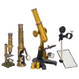 3 Microscopes and 1 Camera Lucida, c. 1900