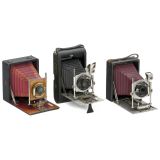 3 Folding Cameras by Busch and Krügener