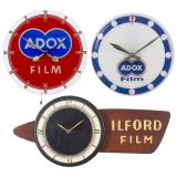 3 Advertising Clocks, 1950 onwards